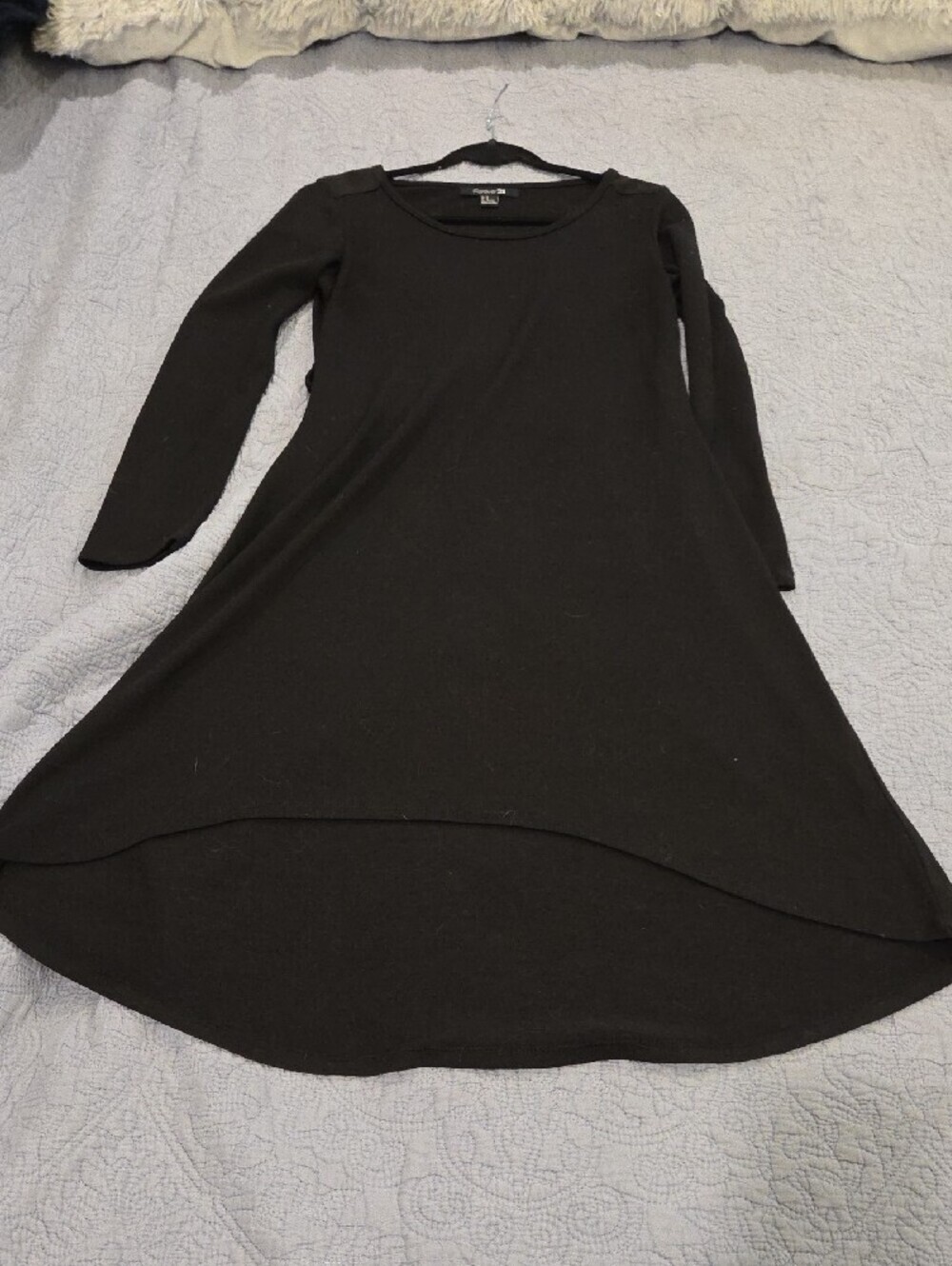 Forever 21 Black Long Sleeve High-Low Hem Dress Size M! - Picture 5 of 8